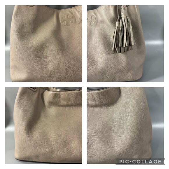 Tory Burch Taylor Triple-Compartment Tote in Chalk Gray - Picture 6 of 14